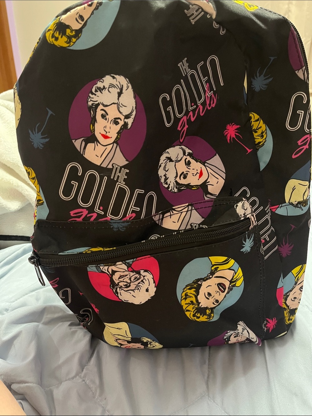 The Golden Girls Graphic Black Backpack - Pop Art Design
